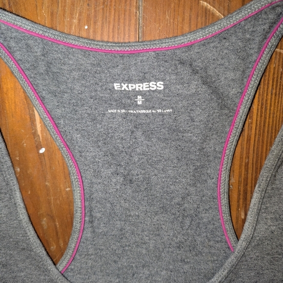 Express Women's Gray Smooch Stretch Top - Picture 2 of 3